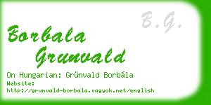 borbala grunvald business card